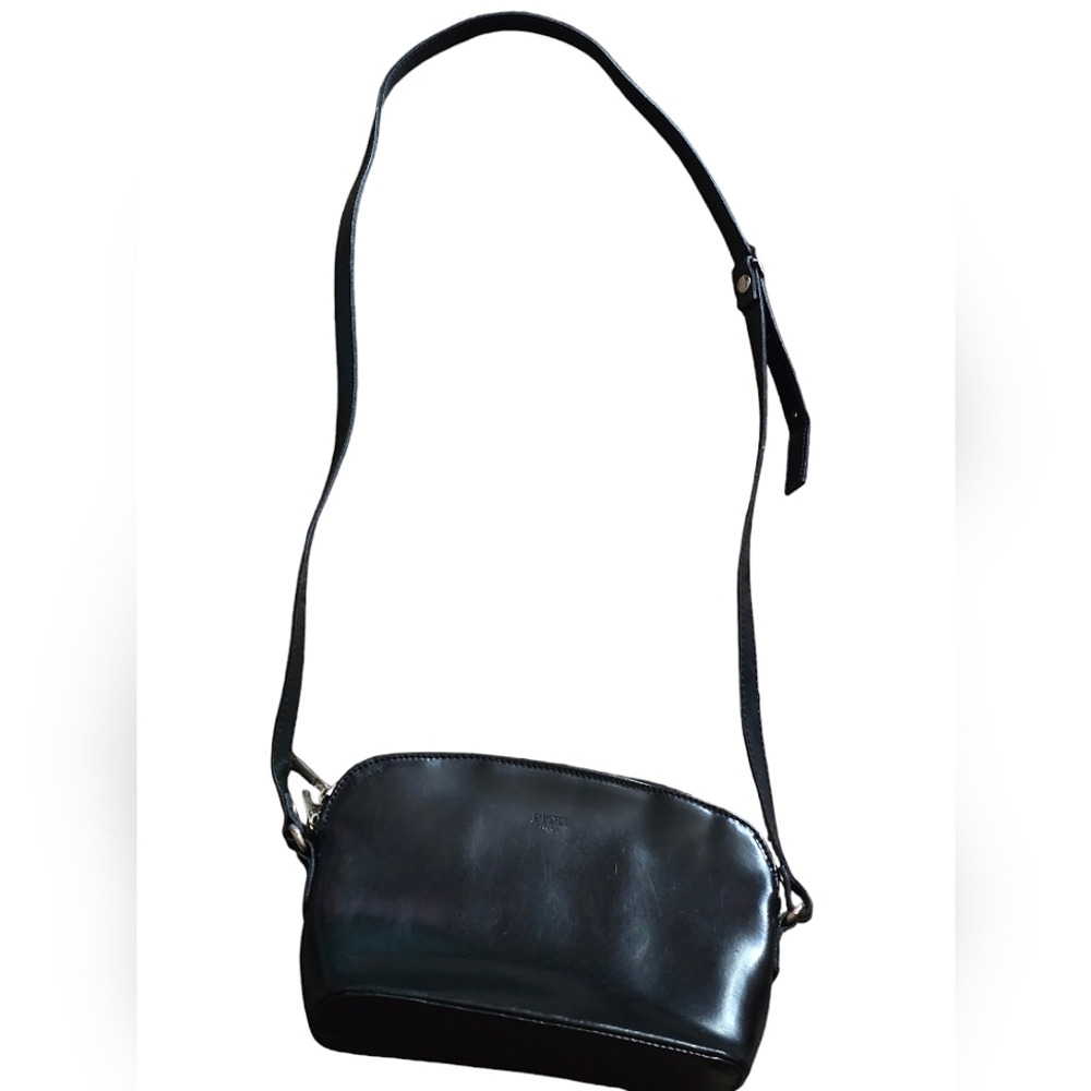 Pitti Firenze Vintage Black Bag Genuine Leather Made in Italy